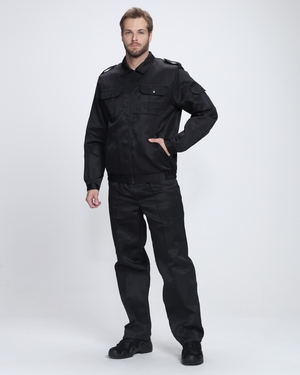 Костюм охранника Дозор (тк.Смесовая,210) брюки, черный (б/р)