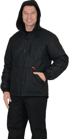 Куртка демисезонная мужская  "ПРАГА-Люкс" цвет черный (б/р)