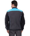 Куртка "Престиж" серая с черными вставками и голубой кокеткой. Ткань смесовая пл.245г/м2 (б/р)