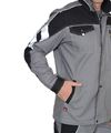 Куртка "Пекин" серая с черным с СВП вставками. Тк. смесовая. пл. 275 гр/м2 (б/р)