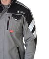 Куртка "Пекин" серая с черным с СВП вставками. Тк. смесовая. пл. 275 гр/м2 (б/р)