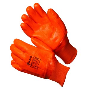 Трикотажные утепленные перчатки с оранжевым МБС покрытием Gward Flame (р.6 (XS))