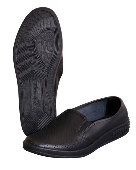 Туфли кожаные с перфорацией мужские "Леон" черные (50)